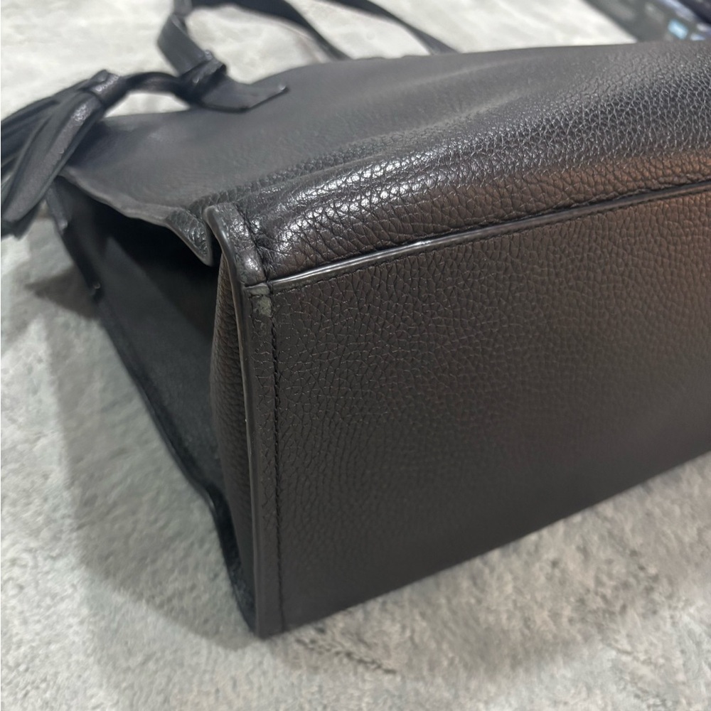 Tory Burch Black Leather Tote Bag - Picture 6 of 8